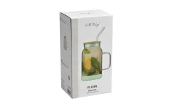 Vialli Design Słoik ze słomką 600 ml Fuori miętowy New