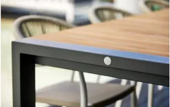 Oltre Stół ogrodowy rozkładany RIALTO 217 cm Tek/antracyt Fashion