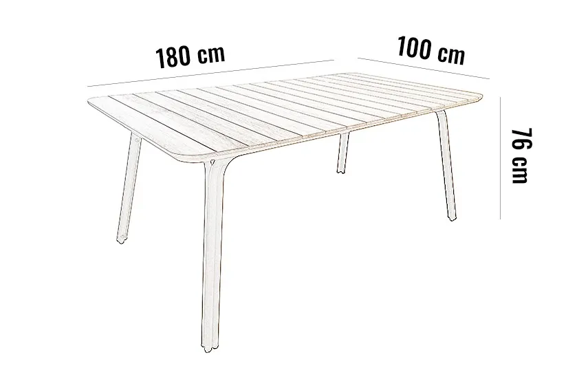 Zumm Stół ogrodowy SIMI 180cm eukaliptus Outlet