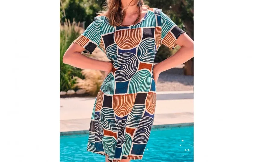 Massana Homewear Sukienka plażowa rozm. M Bluish L257425 New