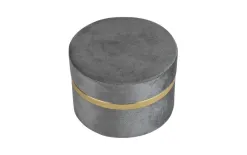 Art-Pol Szkatułka na biżuterię śr. 13 x 9cm szara Clearance