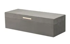 Art-Pol Szkatułka na biżuterię z lusterkiem 28x10x8cm szara Outlet