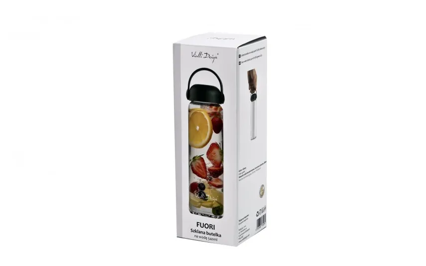 Vialli Design Szklana butelka na wodę 540 ml Fuori zielona Best