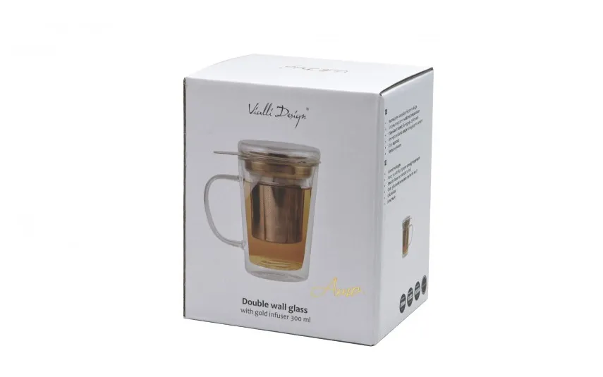 Vialli Design Szklanka 300 ml z zaparzaczem Amo Online