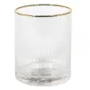 MPLCo Szklanka do drinków 300 ml niska ryflowana Rim Gold Online