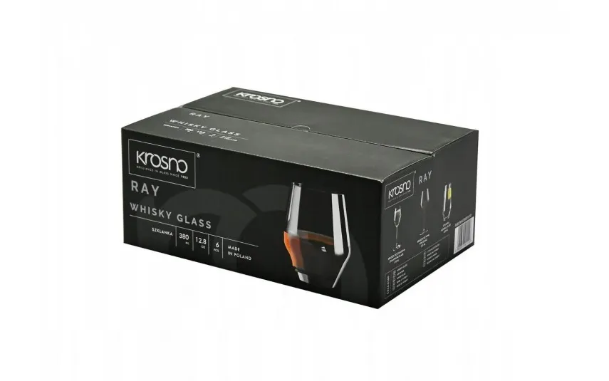 Krosno Szklanka do whisky 380 ml Ray New