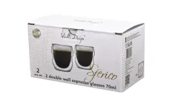 Vialli Design 2 szklanki do espresso z podwójną ścianką 70 ml Sferico Outlet