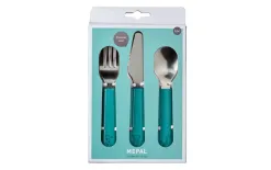 Mepal Sztućce dziecięce 3 szt. Mio Deep Turquoise Fashion