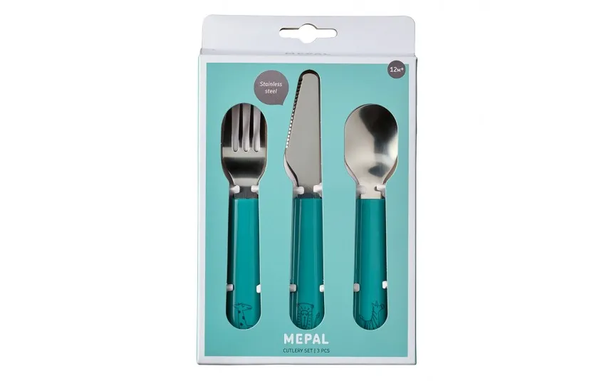 Mepal Sztućce dziecięce 3 szt. Mio Deep Turquoise Fashion