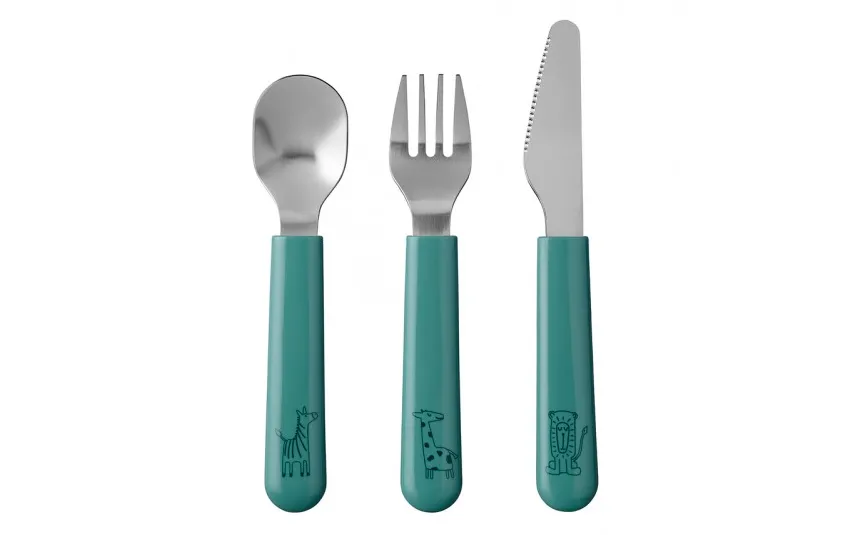 Mepal Sztućce dziecięce 3 szt. Mio Deep Turquoise Fashion