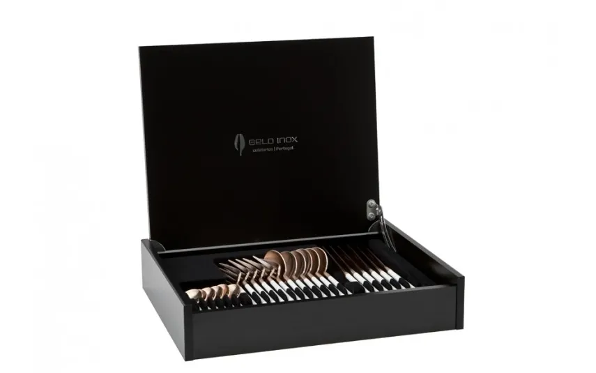 Belo Inox Sztućce Neo White Rose Gold 6/24 Best