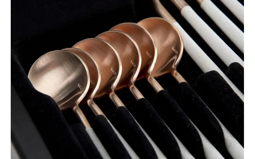 Belo Inox Sztućce Neo White Rose Gold 6/24 Best