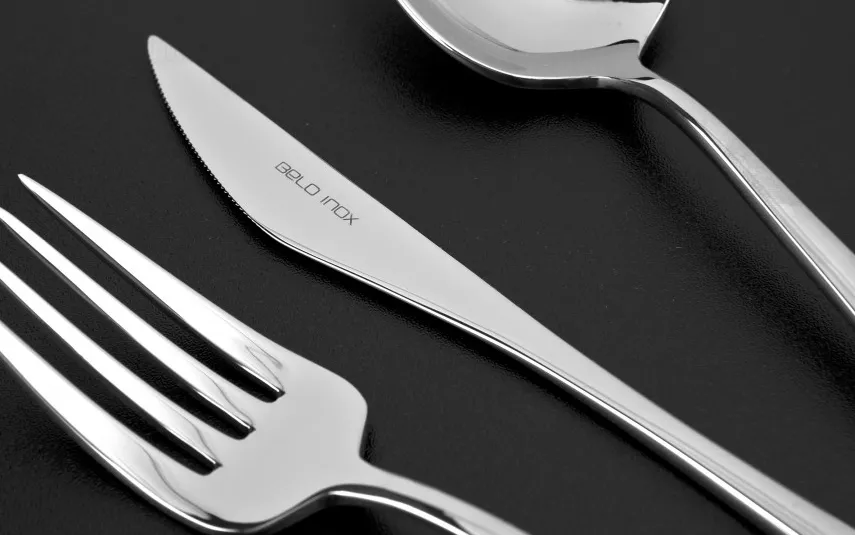 Belo Inox Sztućce Spirit 12/72 w kasecie drewnianej Fashion
