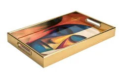 Art-Pol Taca dekoracyjna 40x25x4 cm mała kolorowa Twarz 172013 Sale