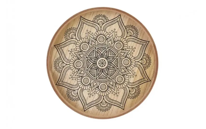 Mondex Taca okrągła 35x35x4cm Mandala Outlet