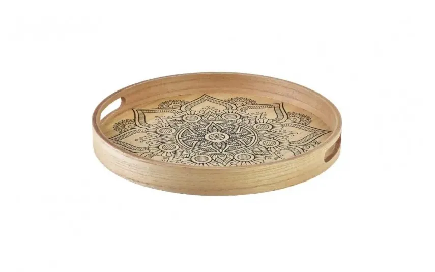 Mondex Taca okrągła 35x35x4cm Mandala Outlet