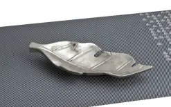 Dekor Pap Taca ozdobna patera Liść srebrny 22 cm Best
