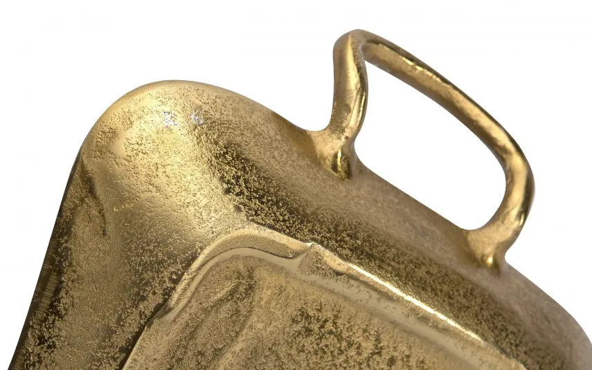 Dekor Pap Taca ozdobna patera metalowa z uchwytem złota 41 cm Hot