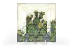 Witek Home Talerz dekoracyjny 3801 Kaktusy 35,5x35,5 cm Discount