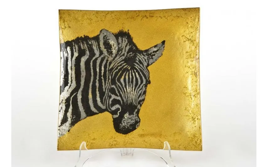 Witek Home Talerz dekoracyjny 3932A Zebra 30x30 cm New
