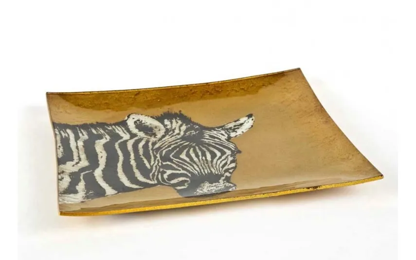 Witek Home Talerz dekoracyjny 3932A Zebra 30x30 cm New