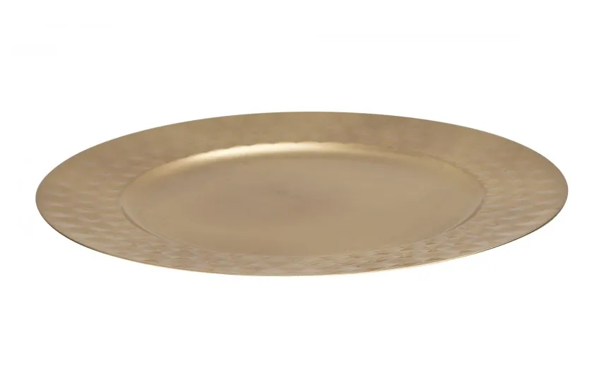 Art-Pol Talerz dekoracyjny plastikowy 33 cm złoty AP125275 New