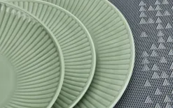 Cmielow Talerz głęboki 21,5 cm Dalia Zielona Fashion