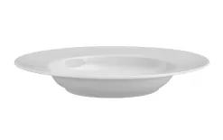 Karolina Talerz głęboki 23 cm prążki Stock biały New