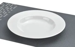 Karolina Talerz głęboki 23 cm prążki Stock biały New