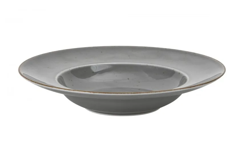 Lubiana Talerz głęboki do pasty 24 cm Kaszub ART szary Fashion