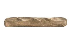 Orion Talerz na przekąski dzielony 35x11 cm drewno mango Outlet