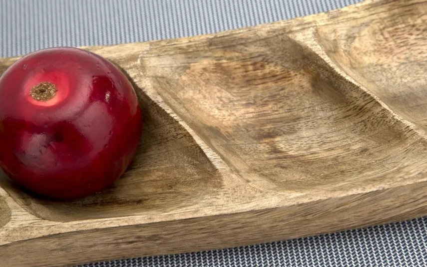 Orion Talerz na przekąski dzielony 35x11 cm drewno mango Outlet