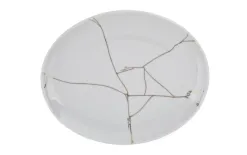 Karolina Talerz owalny 22 cm Tektonika biała Sale