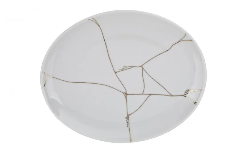 Karolina Talerz owalny 22 cm Tektonika biała Sale