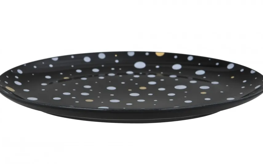 Karolina Talerz owalny płytki Black Galaxy 22x18 cm Outlet