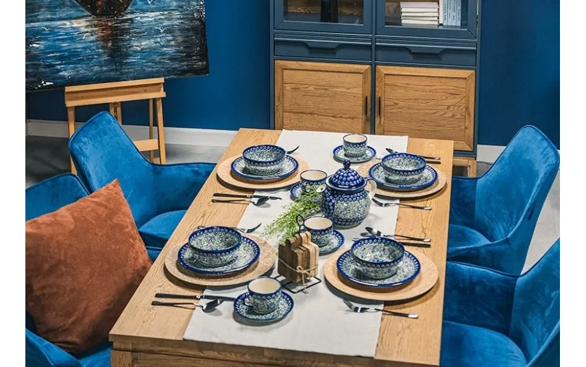 Boleslawiec Talerz płytki 24 cm Bolesławiec Dekor 941 Discount