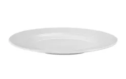 Karolina Talerz płytki 26 cm obiadowy prążki Stock biały Outlet