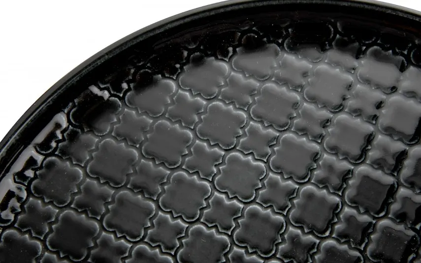 Lubiana Talerz płytki deserowy 20cm Marrakesz czarny Fashion