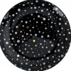 Karolina Talerz płytki obiadowy Black Galaxy 28 cm Fashion