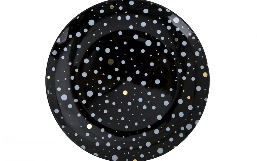 Karolina Talerz płytki obiadowy Black Galaxy 28 cm Fashion