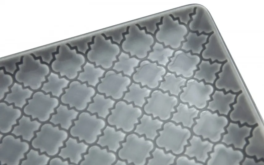 Lubiana Talerz płytki prostokątny 24x13cm Marrakesz szaro-niebieski K9 Best