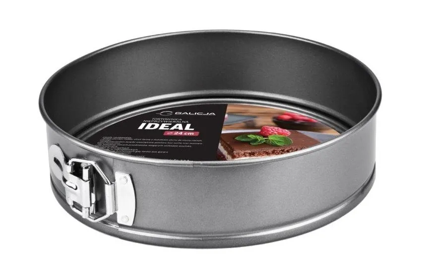 Galicja Tortownica nieprzywieralna 24cm czarna Ideal New