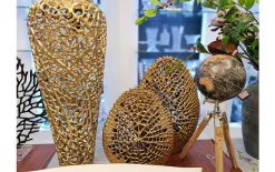 Art-Pol Wazon ażurowy złoty 45 cm 163311 Fashion