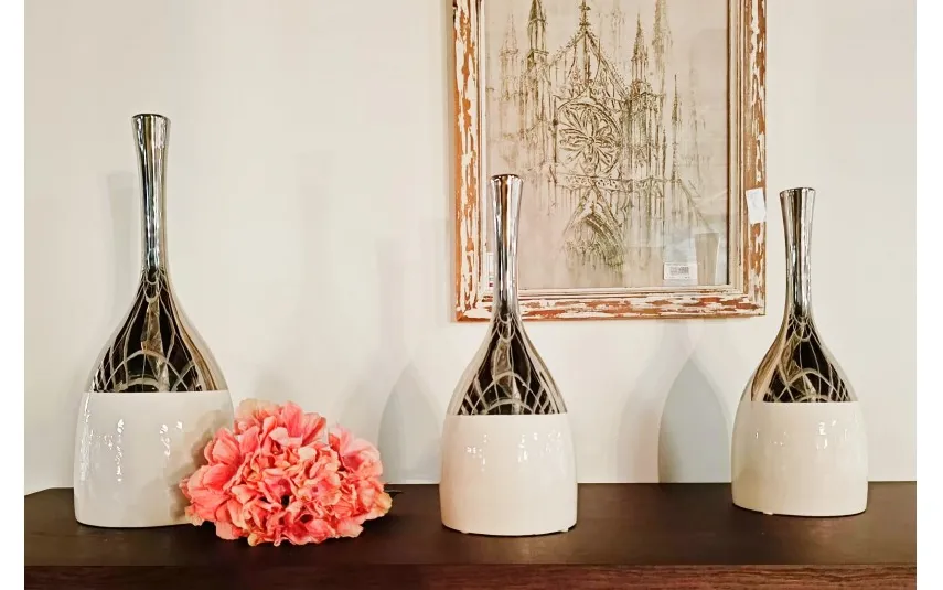Witek Home Wazon ceramiczny 40 cm - biały Awangarda Discount