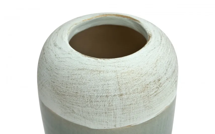 Art-Pol Wazon ceramiczny 25 cm biało-niebieski AP141812 Outlet