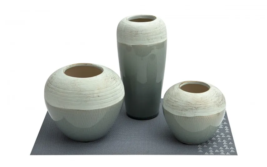 Art-Pol Wazon ceramiczny 16 cm biało-niebieski AP141814 Online