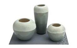 Art-Pol Wazon ceramiczny 13 cm biało-niebieski AP141815 Online
