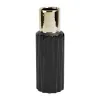 Ewax Wazon ceramiczny 22,5 cm czarno-złoty 2816 Fashion