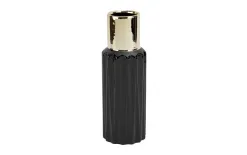 Ewax Wazon ceramiczny 22,5 cm czarno-złoty 2816 Fashion