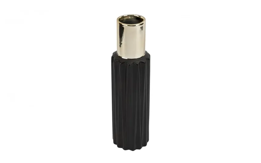 Ewax Wazon ceramiczny 32,5 cm czarno-złoty 2817 Clearance